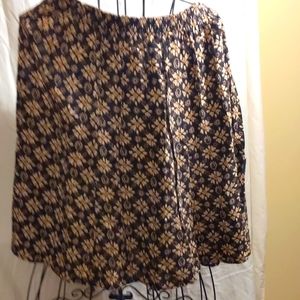 ab studio skirt sz pm brown & tan